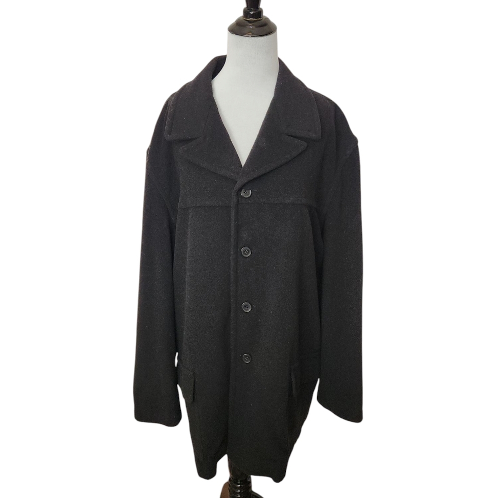 Men's Perry Ellis Wool Cashmere Blend Coat Size XL